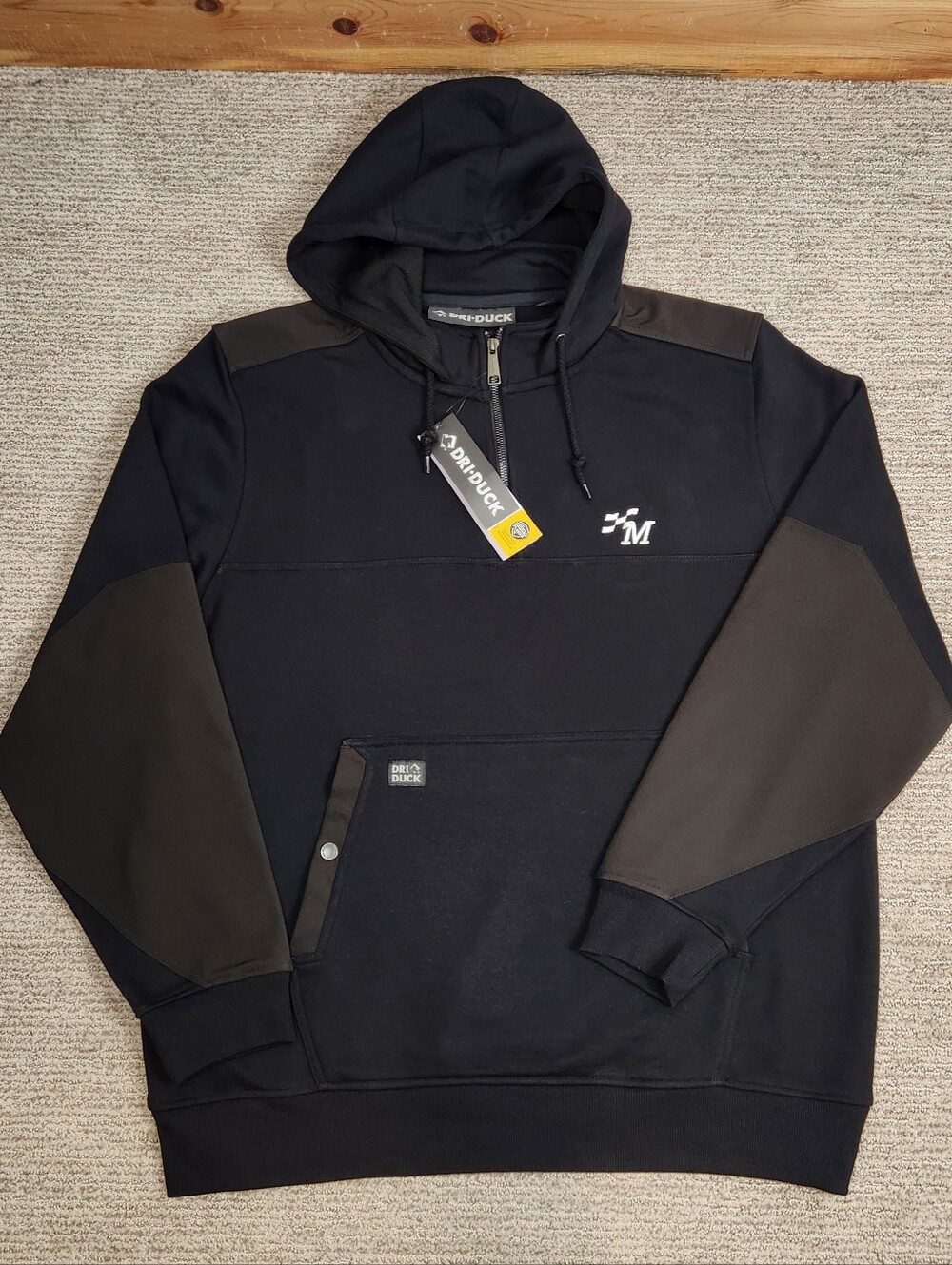 NEW Dri-Duck Mission Fleece 1/4 Zip Pullover Sweatshirt Men XL Black MacAllister